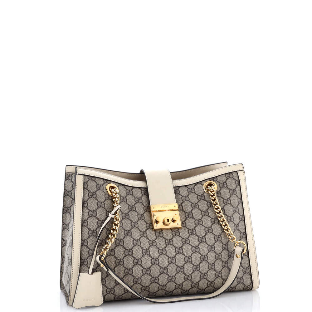 Gucci Padlock Chain Tote Gg Coated #203632G17B - Picture 2 of 6